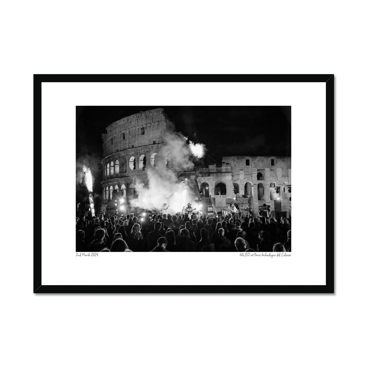 KALEO at Parco Archeologico del Colosseo (Landscape, Black & White) Framed Print