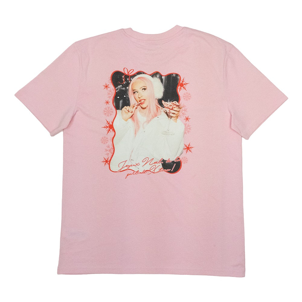 Christina Aguilera: Merry Christmas - Pink T-Shirt
