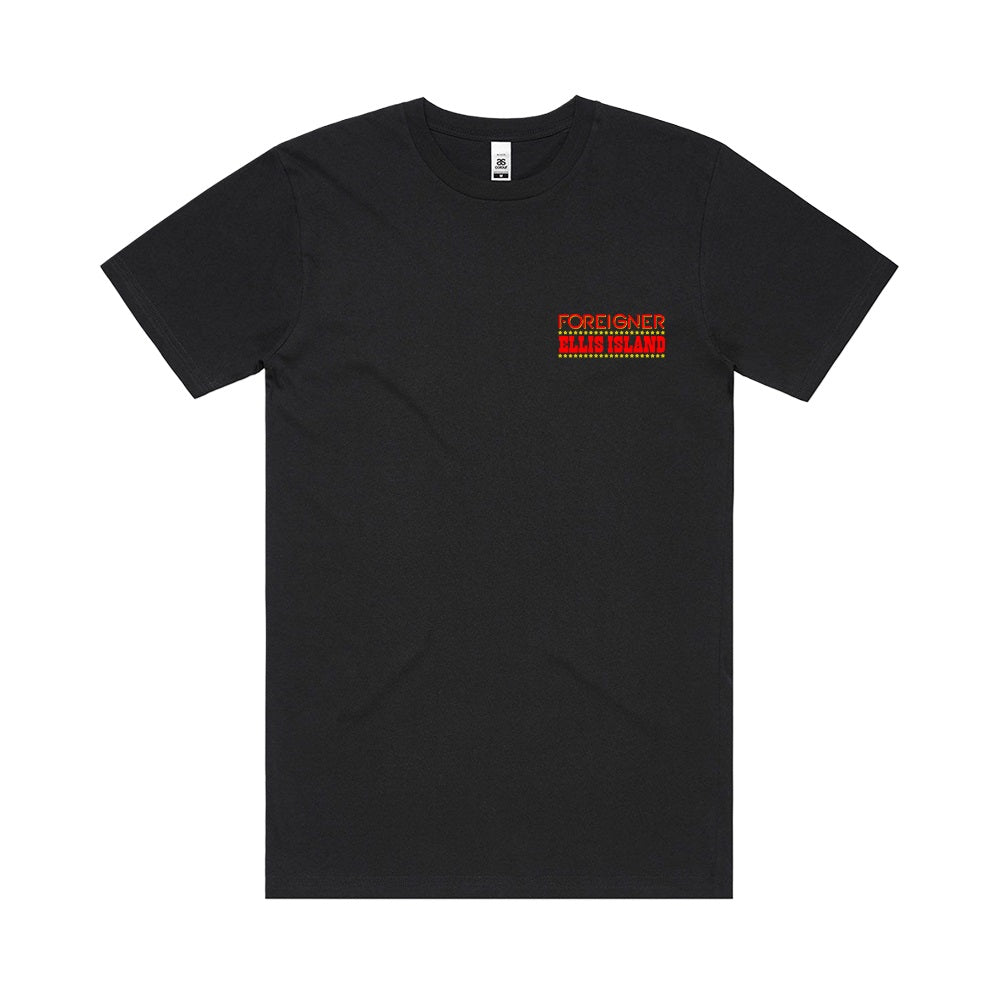 Foreigner: Live At Ellis Island - Black T-Shirt