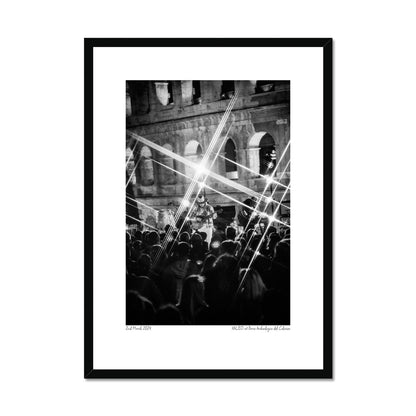 KALEO at Parco Archeologico del Colosseo (Portrait, Black & White) Framed Print